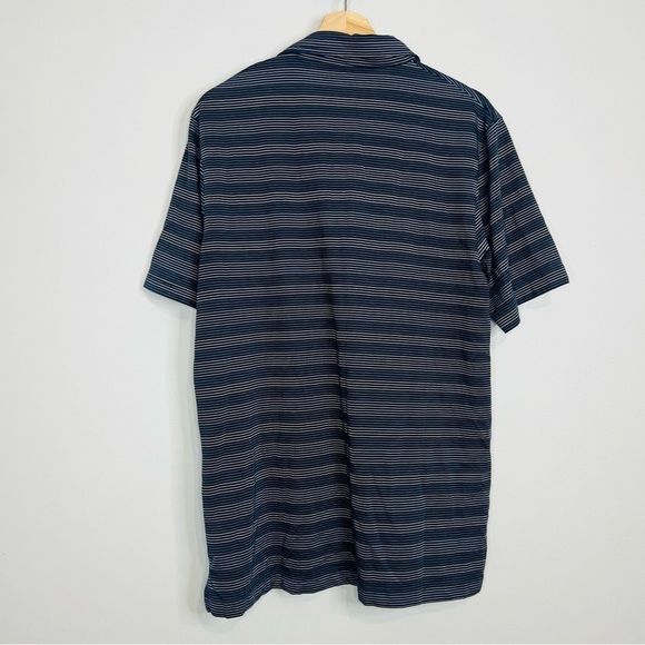 Travis Mathew Navy Striped Pima Soft Performance Polo L - Picture 6 of 6